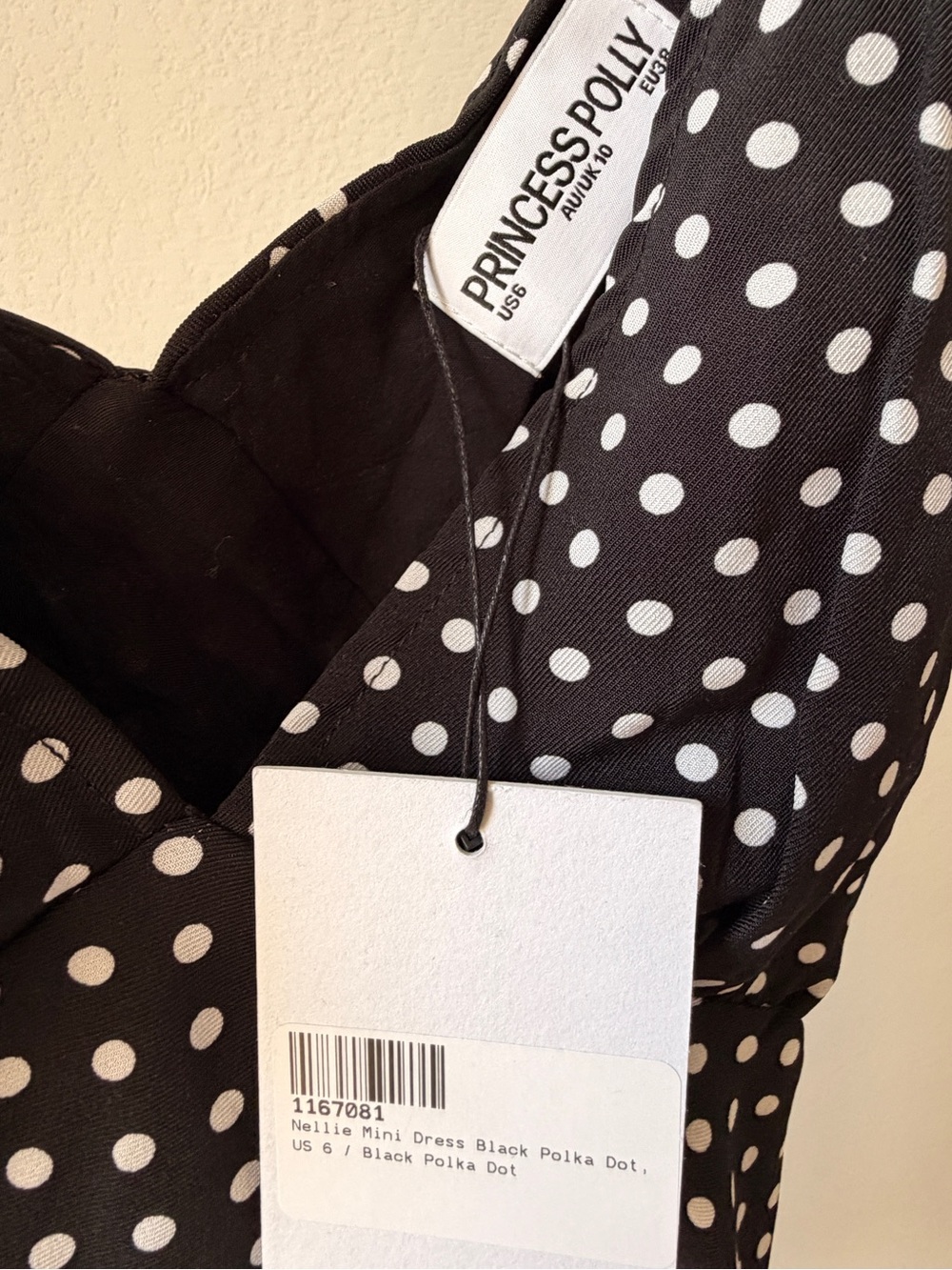 Princess Polly Black and White Polka Dot Mini Dress - Picture 5 of 5